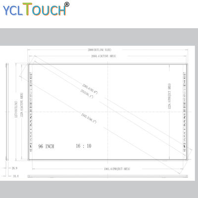 96 Inch Infrared Interactive Whiteboard 10ms For Multimedia Teaching
