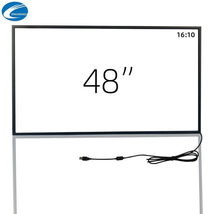 48 Inch IR Touch Screen Panel Aluminum Frame 10 Points Size Customized