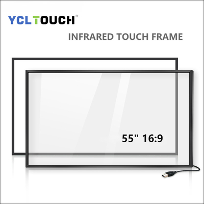 YCLTOUCH 55 İnç Kızılötesi Dokunmatik Çerçeve Yüksek Hassasiyetli Etkileşimli Açık Çerçeve
